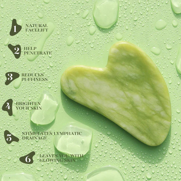 Instant Glow Gua Sha & Jade Roller Set | For Radiant Skin and Natural Relaxation