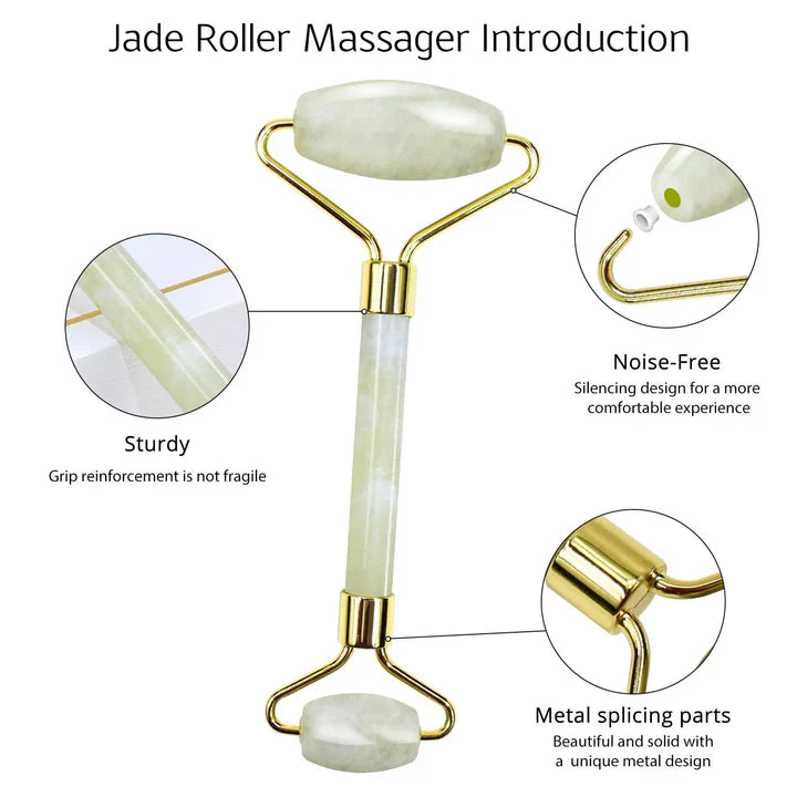 Instant Glow Gua Sha & Jade Roller Set | For Radiant Skin and Natural Relaxation