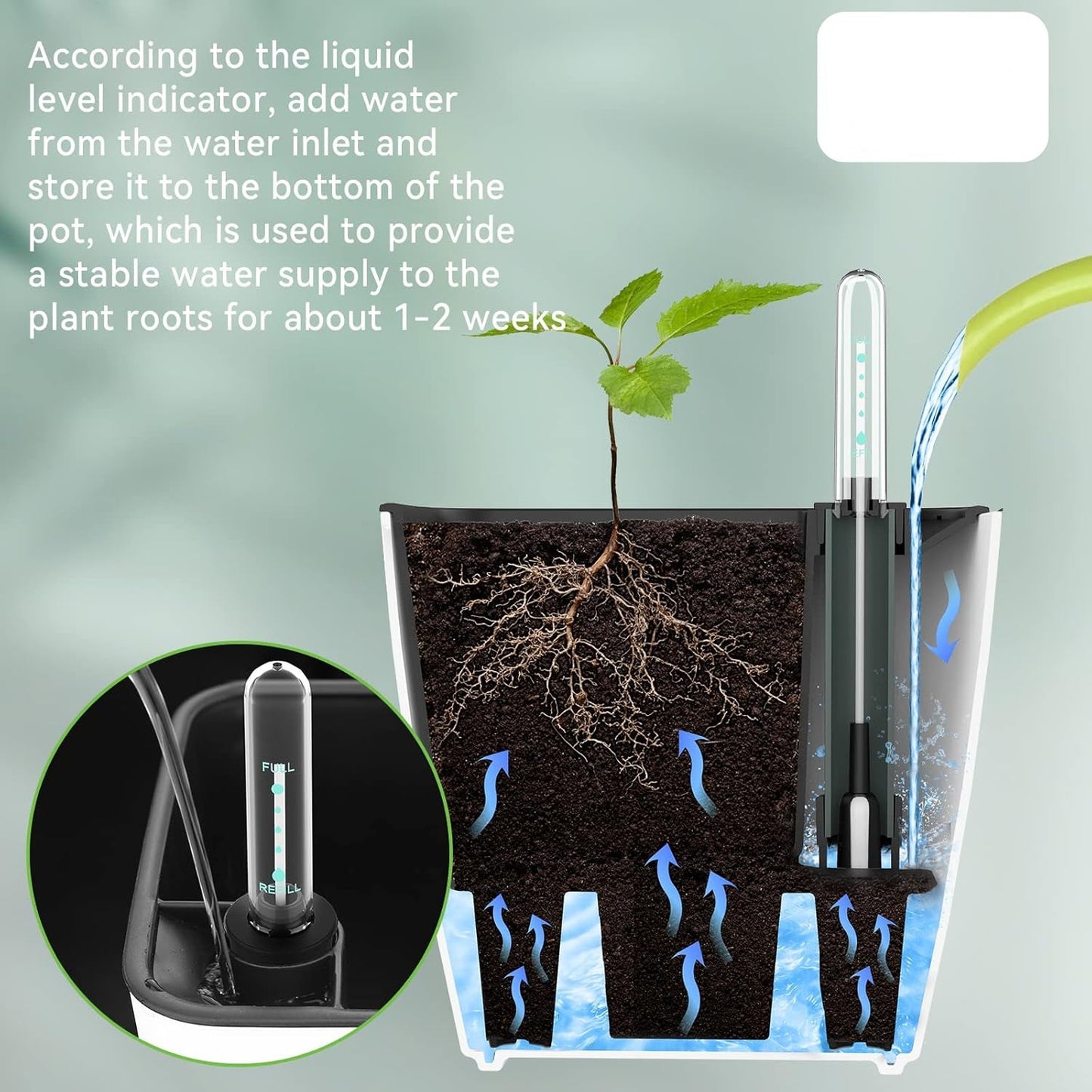 Flower Pot with Irrigation System - Self - Watering Plant Pot for Indoor and Outdoor Use
