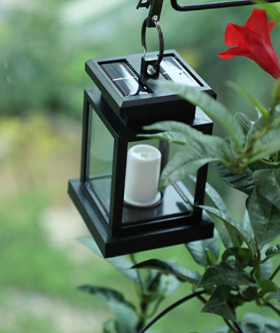Solar Led Lantern With Light Wire And Hanging Clip - Waterproof Garden Lighting For Patio And Balcony!