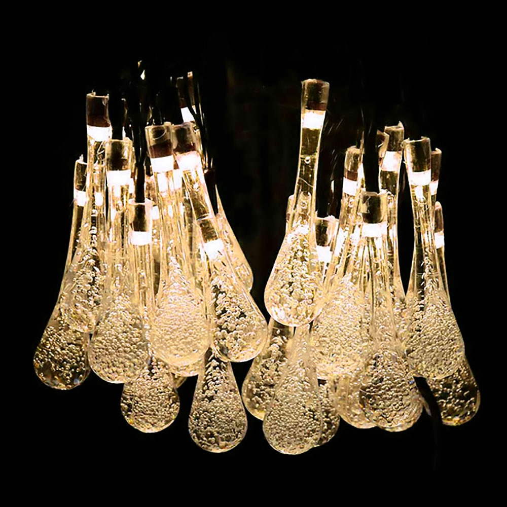 Solar Led Fairy Lights - Colourful Drop Lights For Garden Patio And Decoration