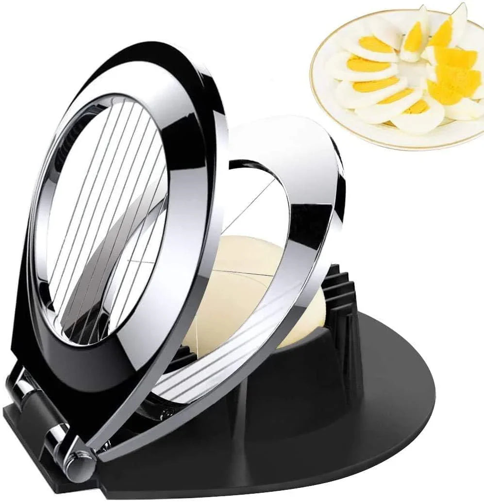 Stainless Steel Egg Slicer - 3-in-1 Cutting Options For Effortless Preparation