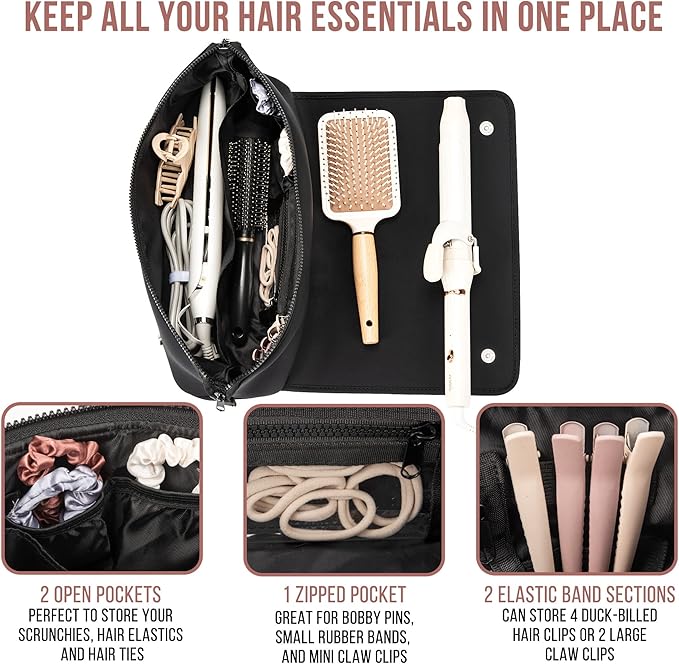 2-in-1 Hair Tool Travel Bag & Heat-Resistant Pad