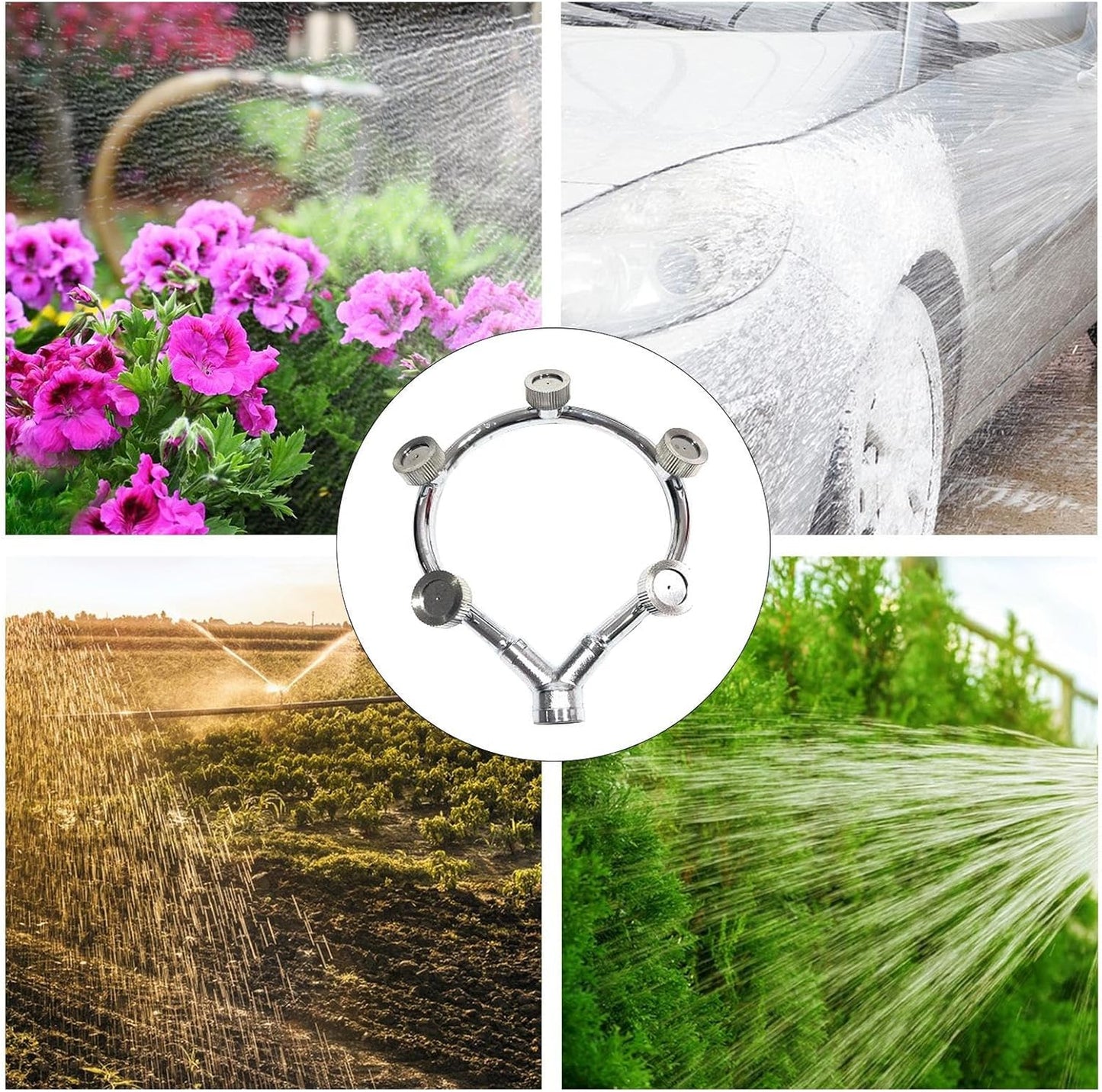High Pressure Stainless Steel Ring Multi - Nozzle Nozzle - Efficient Spray Attachment for Garden Irrigation