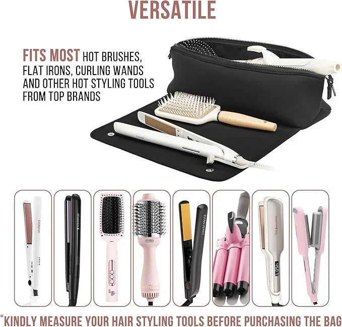 2-in-1 Hair Tool Travel Bag & Heat-Resistant Pad