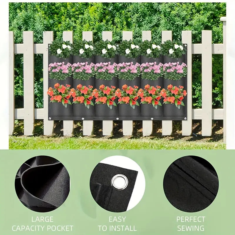 Felt Plant Bag for Vertical Wall Mounting - Three - Dimensional , Non - Woven Plant Bag