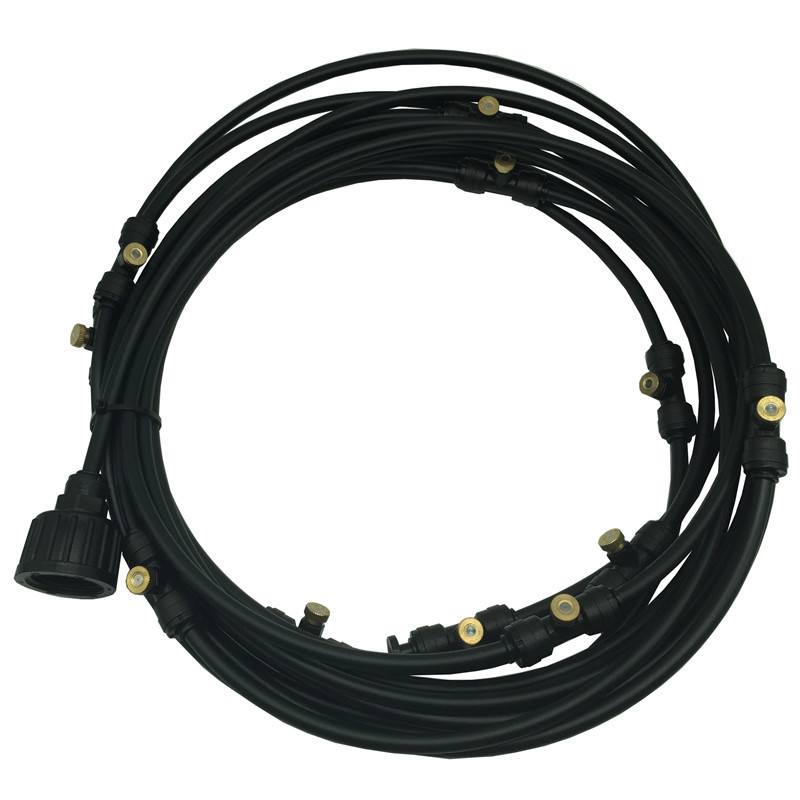 Spray Irrigation System - Water Hose with Spray Nozzles for Cooling Refreshment in the Garden