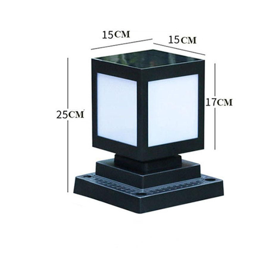 Solar Led Garden Lantern In Square Design - Decorative Outdoor Lighting For Paths And Patios