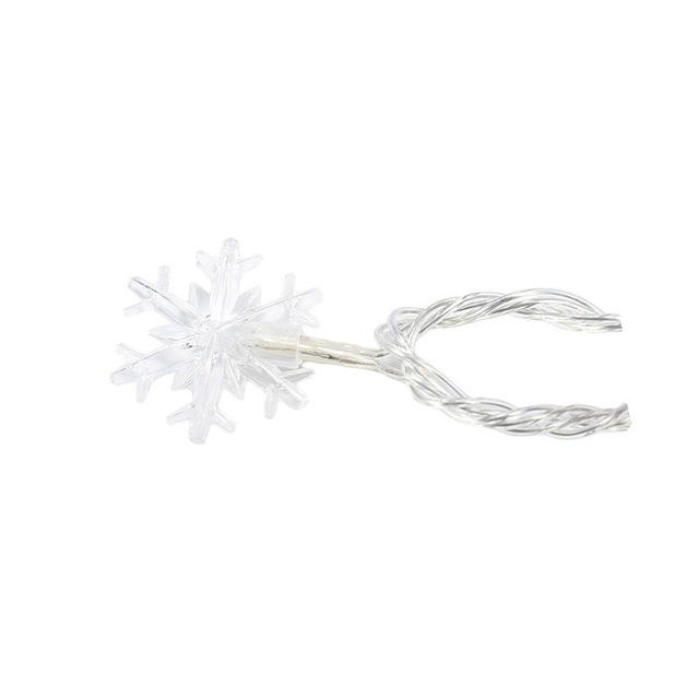 Led Snowflake Fairy Lights For Indoors And Outdoors - Decorative Lighting With Warm White Or Coloured Light