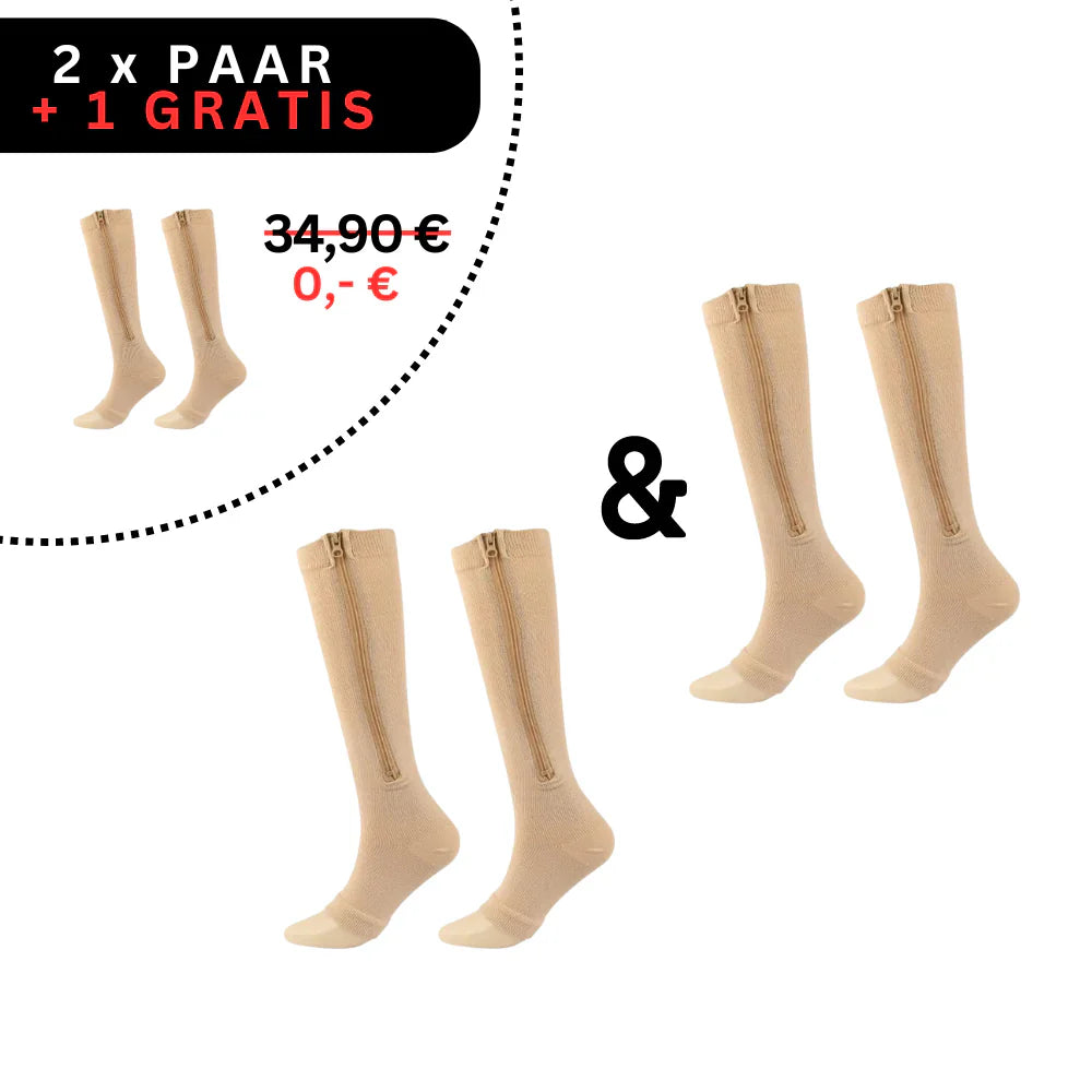 Comfortable Compression Socks with Zipper