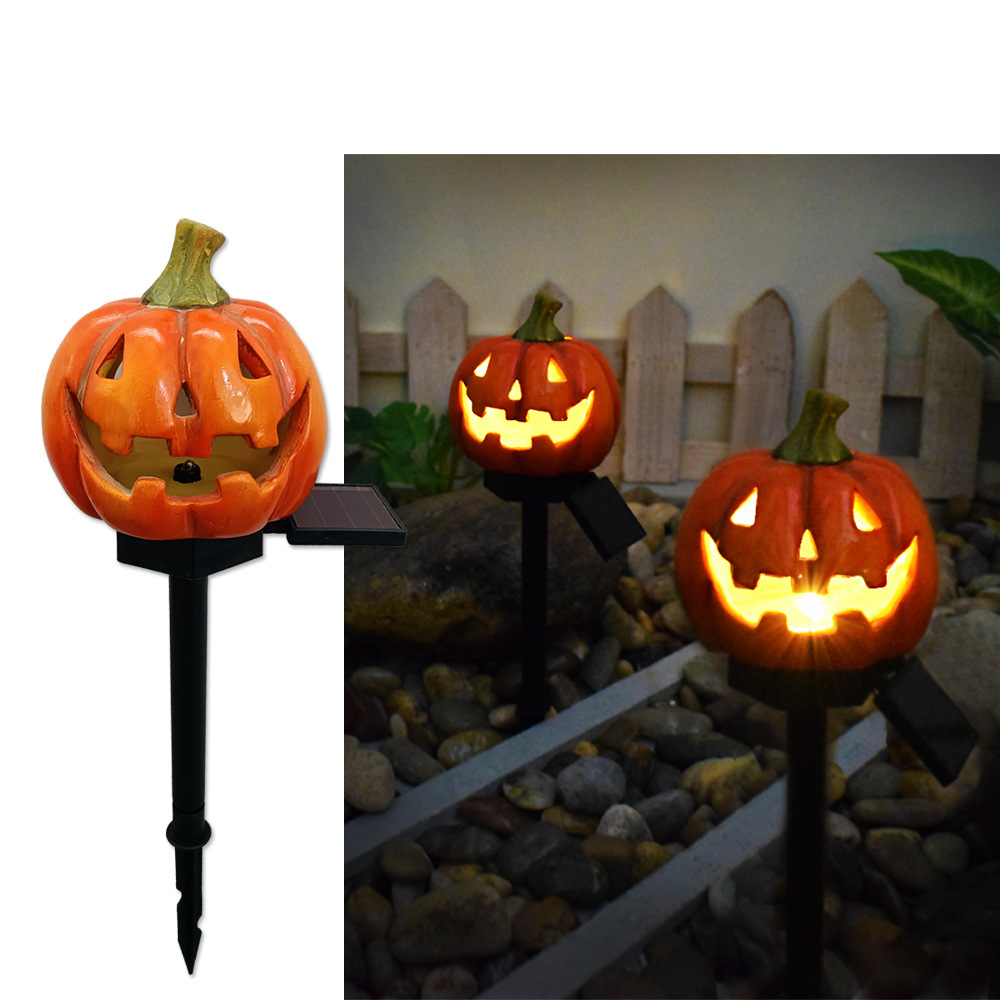 Halloween Solar Lights - Decorative Led Garden Lights With Pumpkin And Witch Motifs