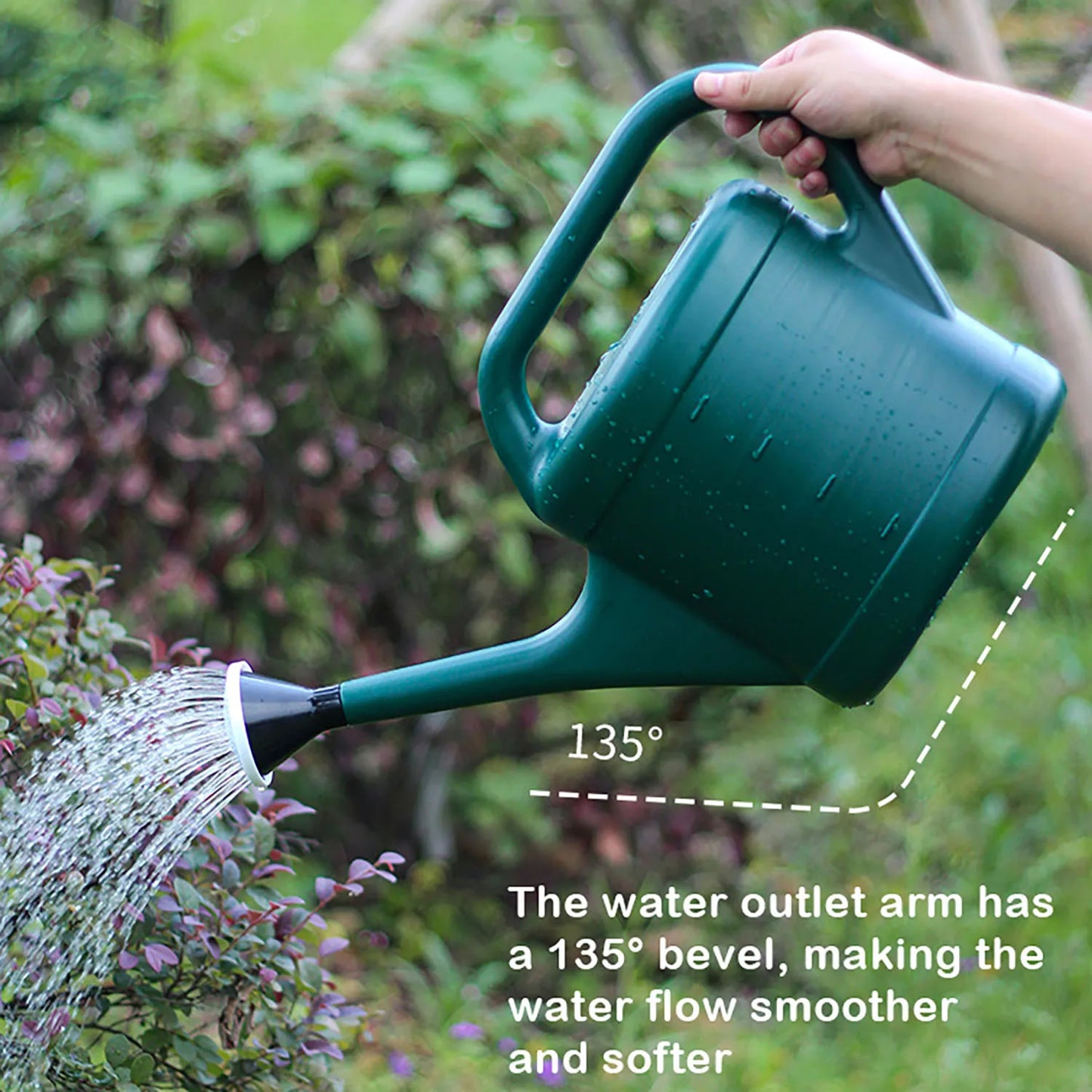Large - Volume Watering Can with Long Spout - Plastic for Garden Maintenance