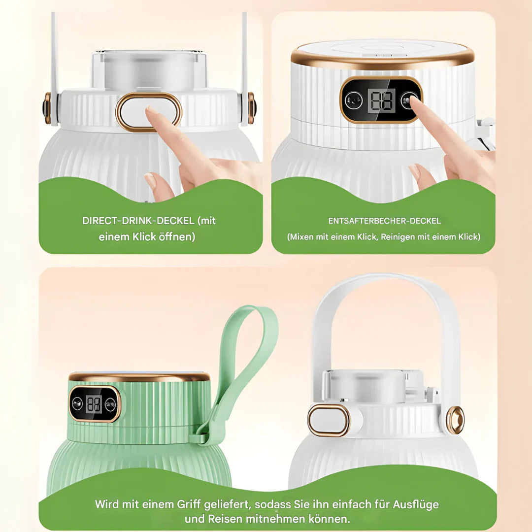 Portable Multifunctional Blender With Double Lid And USB Charging Function - For Smoothies And Food Storage