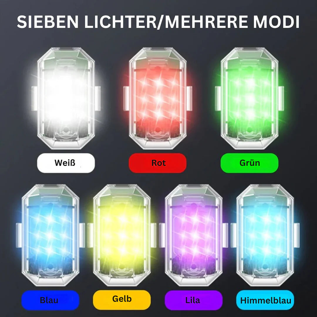 Wireless LED Motorbike Tail Light - Rechargeable Remote Control For Brake And Warning Light