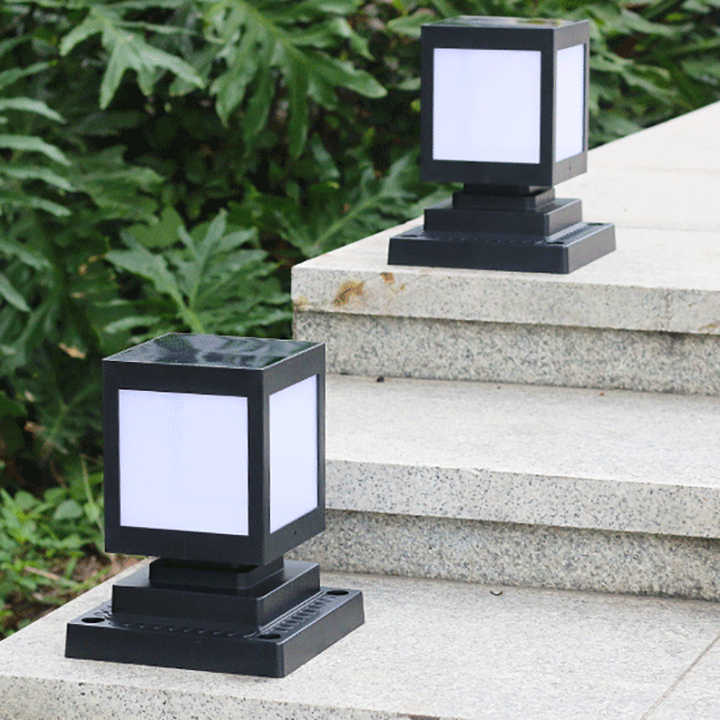 Solar Led Garden Lantern In Square Design - Decorative Outdoor Lighting For Paths And Patios
