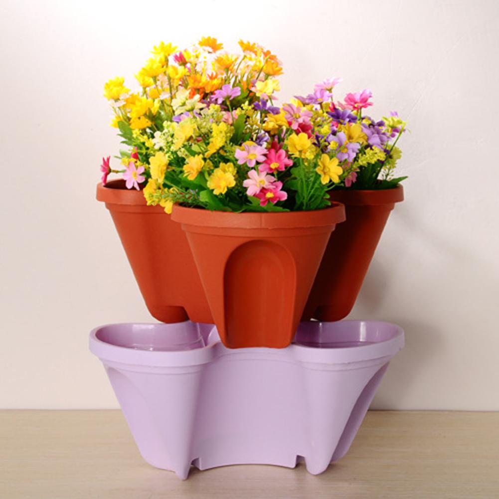 Stackable Plant Tower for Herbs and Vegetables - Vertical Garden Planters for Indoors and Outdoors