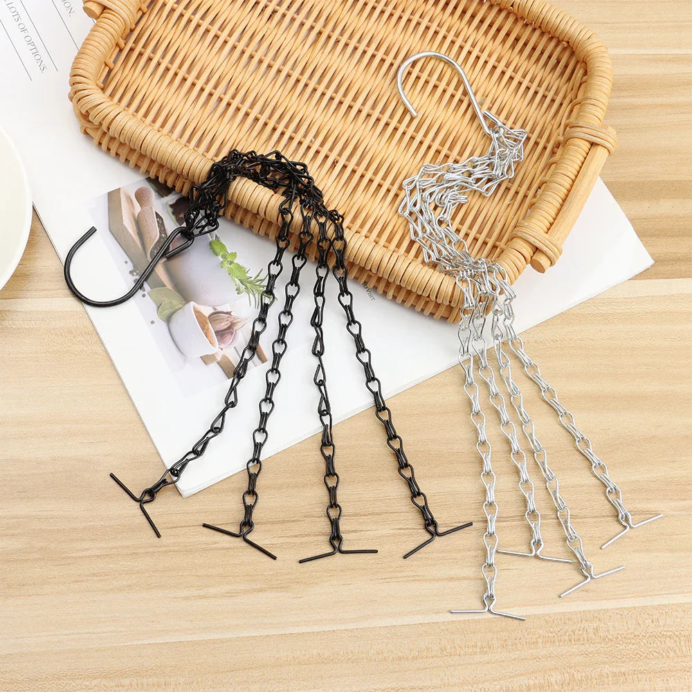 Stable Plant Hangers with Chains - Robust Suspension for Flower Pots and Garden Plants