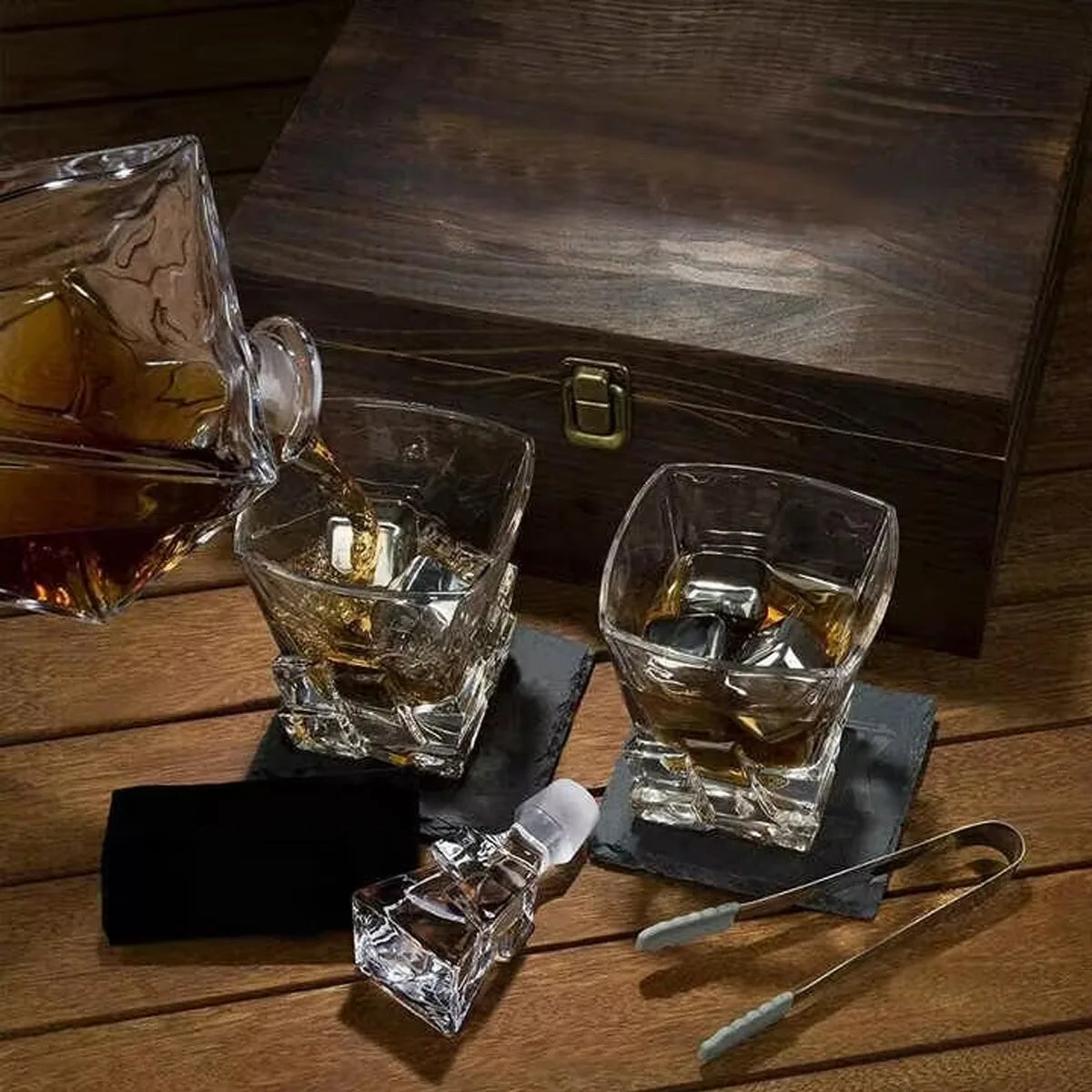 Exclusive Crystal Whiskey Set with Decanter and Glasses