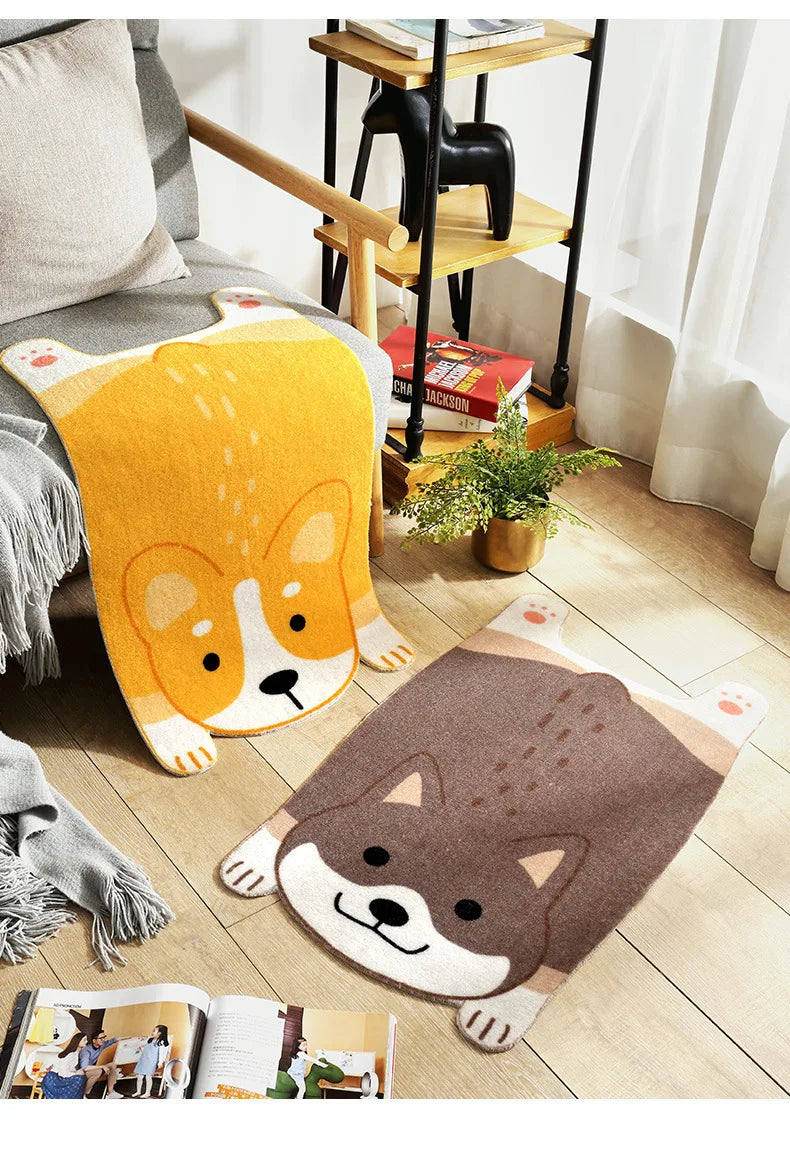 Cute Animal Non - Slip Mat - Pet Design for Kitchen , Bathroom and Hallway
