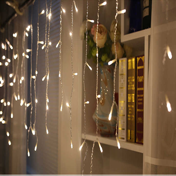 Led Starry Sky Icicle Fairy Lights - Decorative Light Curtains For Christmas And Garden