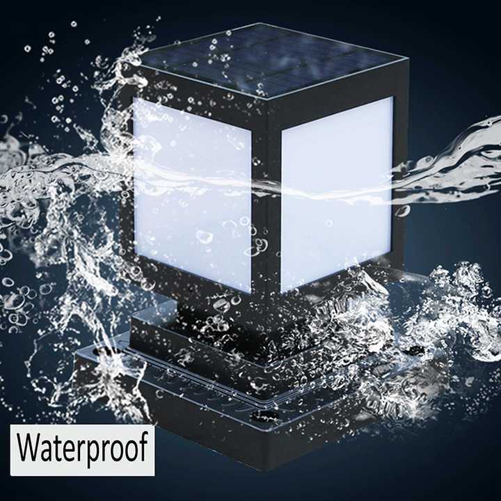 Solar Led Garden Lantern In Square Design - Decorative Outdoor Lighting For Paths And Patios