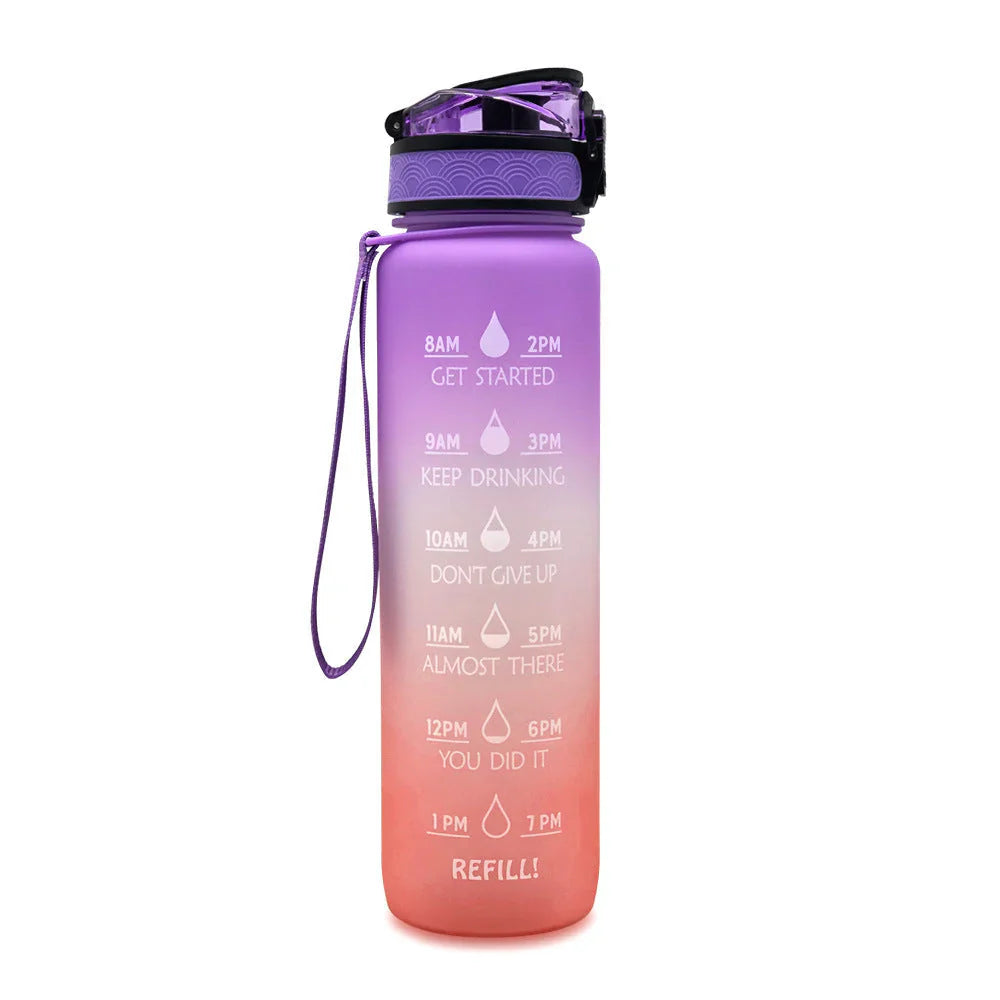 Motivational Water Bottle With Time Information