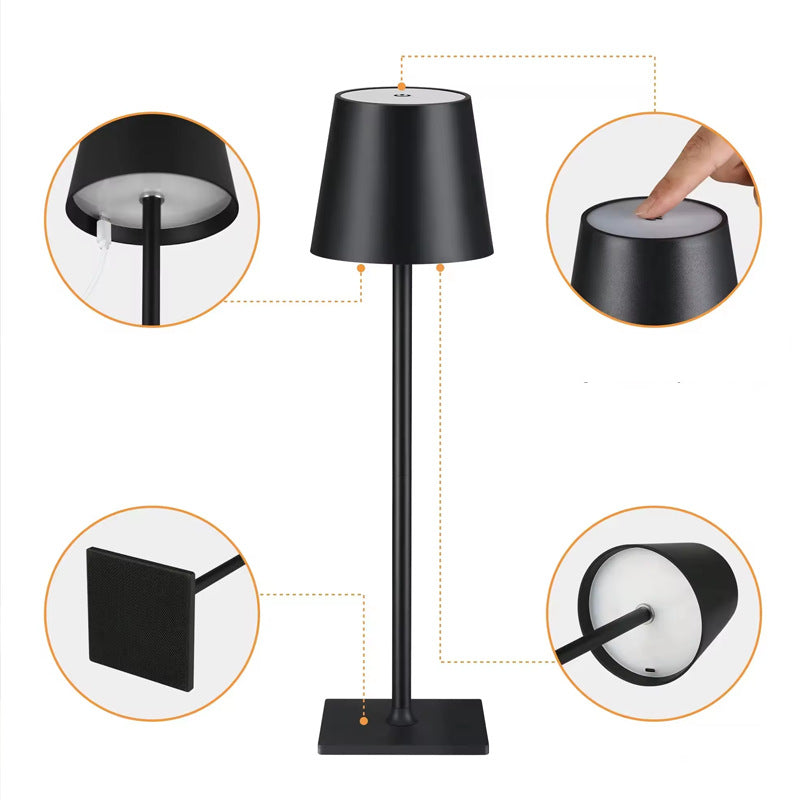 Elegant Led Table Lamp With Rechargeable Battery
