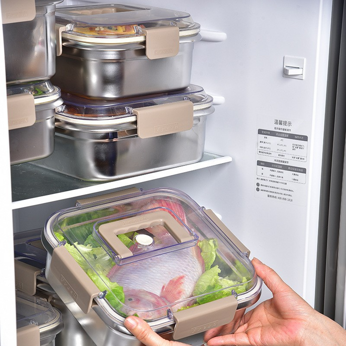 Portable Stainless Steel Cling Box 1600ml