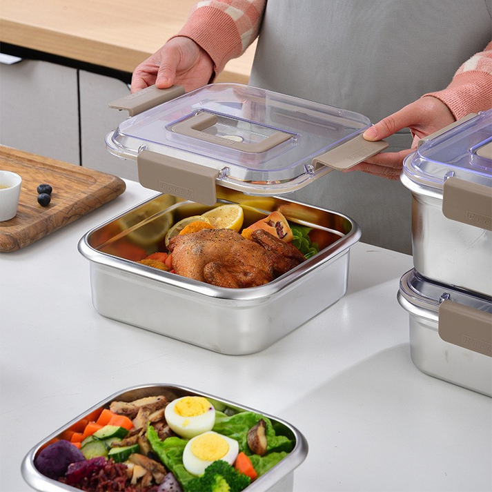 Portable Stainless Steel Cling Box 1600ml