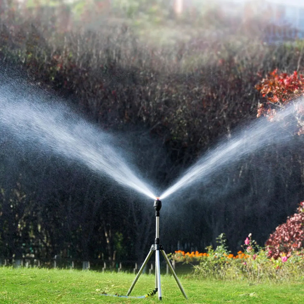 Automatic Rotating Garden Sprinkler with Retractable Tripod for the Garden
