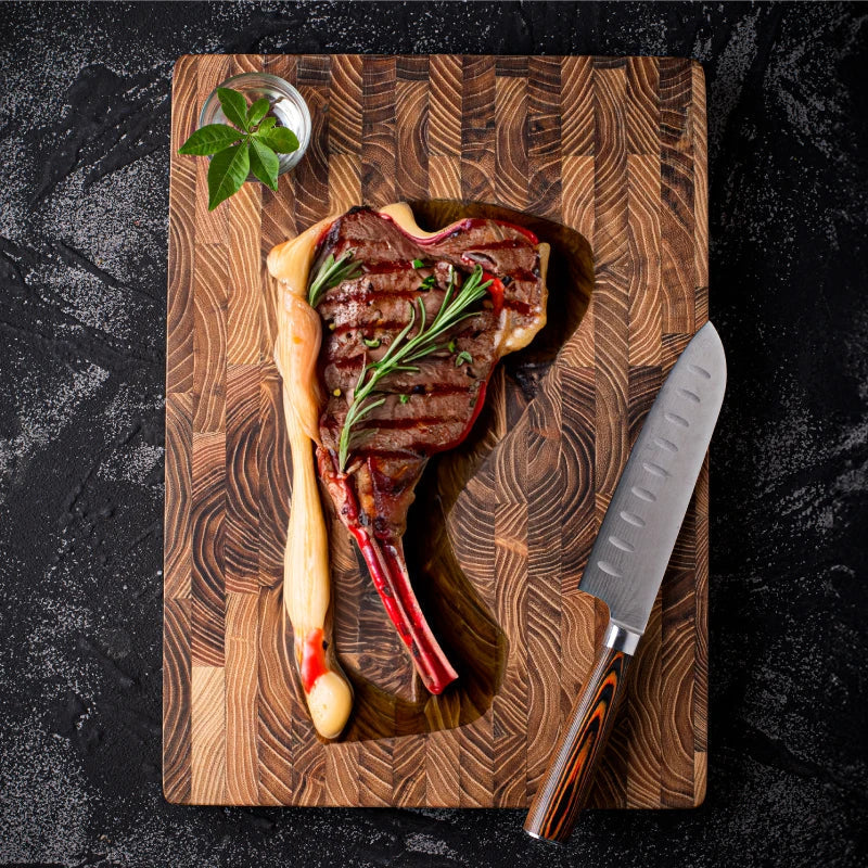 Wooden Chopping Block - High - Quality Chopping Board Made From End Grain Wood for Professional and Amateur Chefs