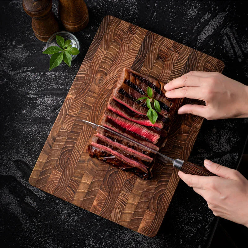 Wooden Chopping Block - High - Quality Chopping Board Made From End Grain Wood for Professional and Amateur Chefs