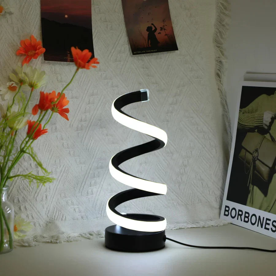 Modern Spiral LED Table Lamp