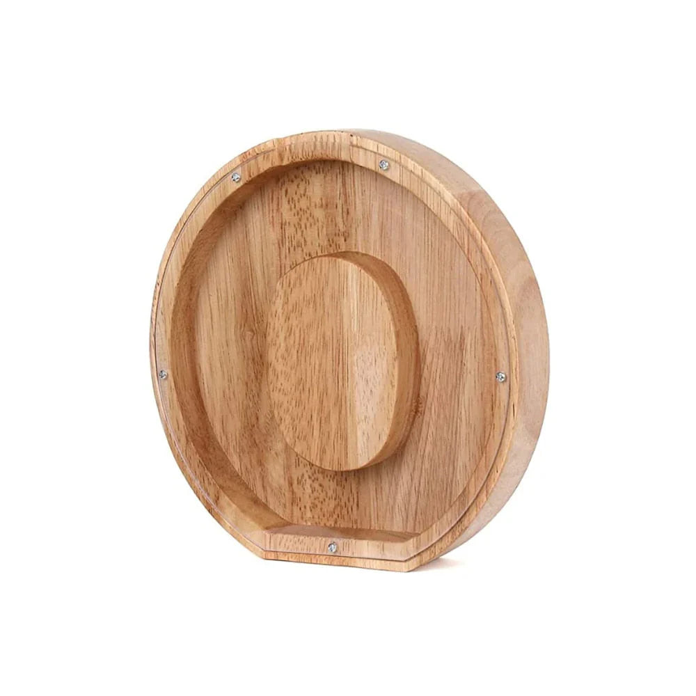 Wooden Alphabet Piggy Bank With Transparent Viewing Window For Stylish Saving