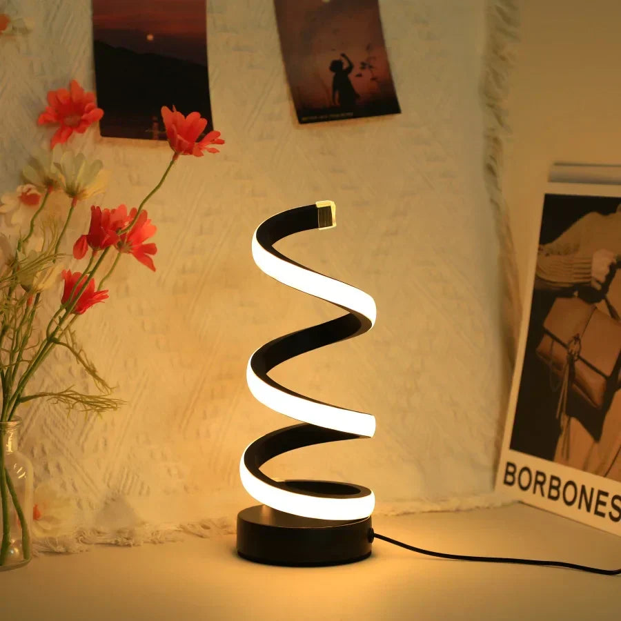 Modern Spiral LED Table Lamp