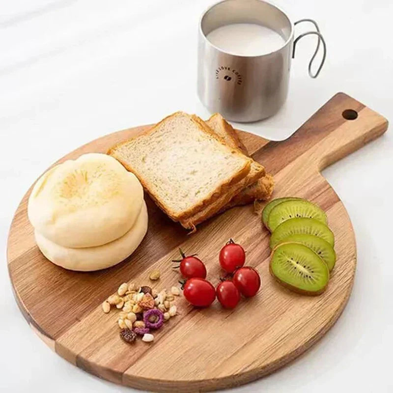 Acacia Wood Pizza Peel and Serving Board with Handle