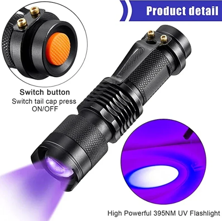 Uv Led Torch - Ultraviolet Light For Stain Detection And Pet Urine Detection