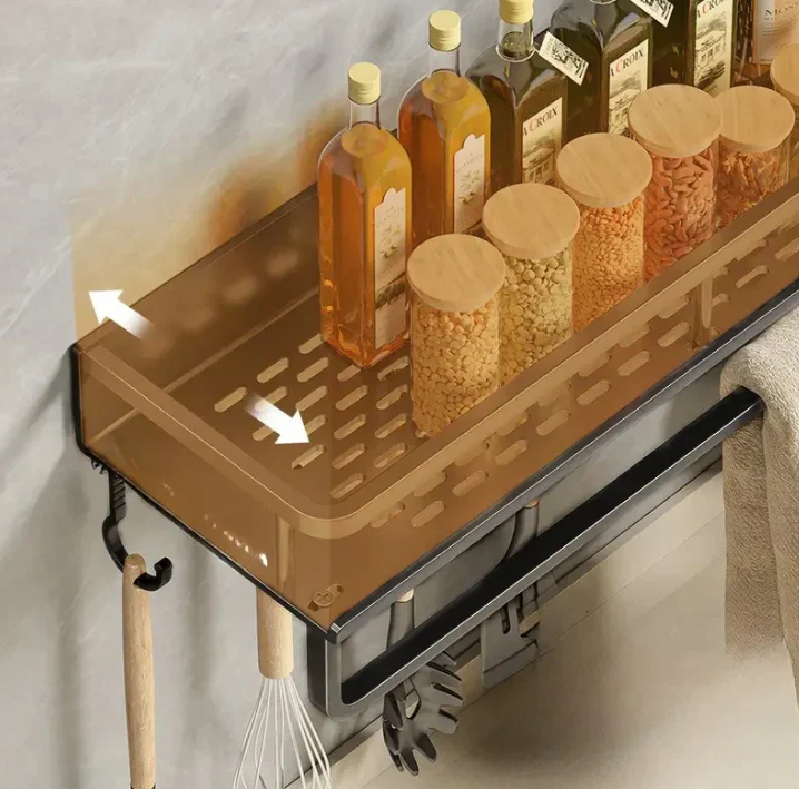 Contemporary Black Kitchen Shelf