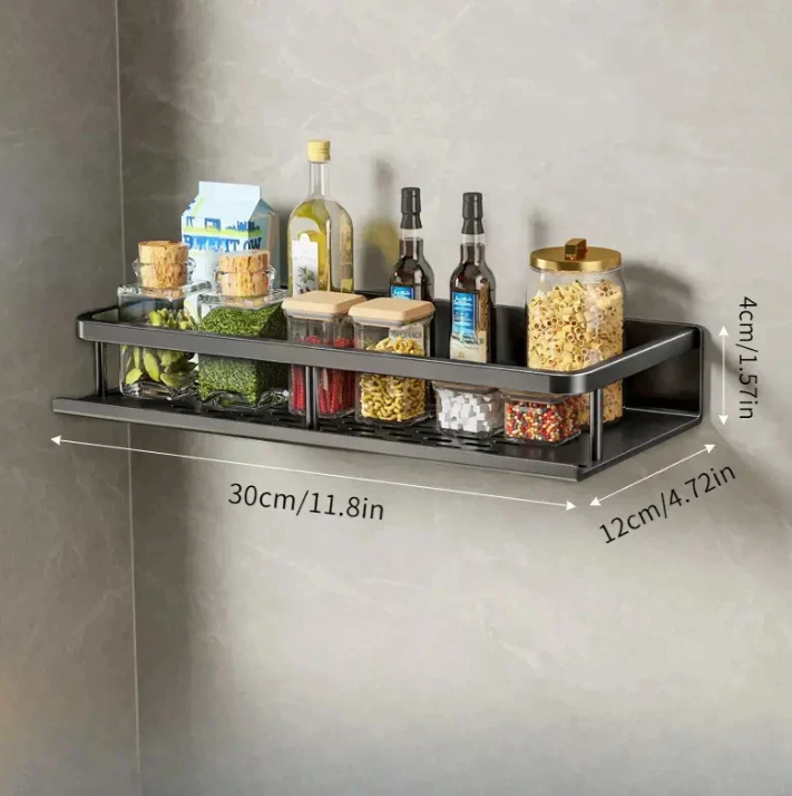 Contemporary Black Kitchen Shelf
