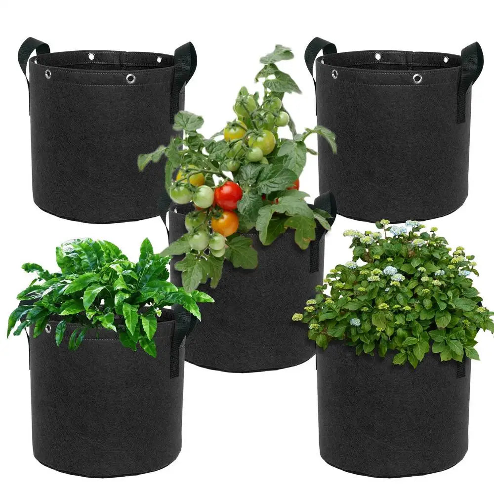 Felt Plant Bag with Carrying Handles - Breathable and Durable for Garden Plants and Flowers