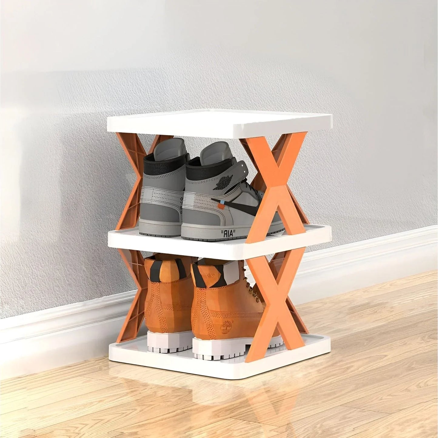 Multifunctional and Foldable Shoe Rack for Space - Saving Storage