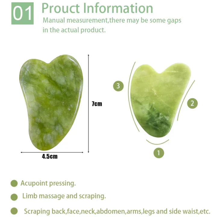 Instant Glow Gua Sha & Jade Roller Set | For Radiant Skin and Natural Relaxation