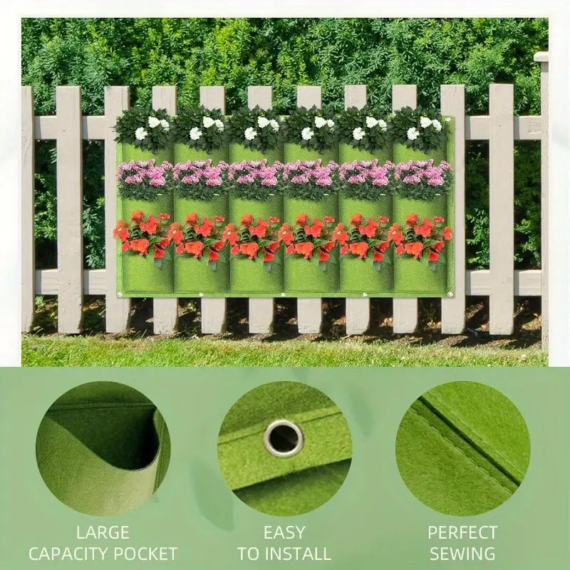 Felt Plant Bag for Vertical Wall Mounting - Three - Dimensional , Non - Woven Plant Bag