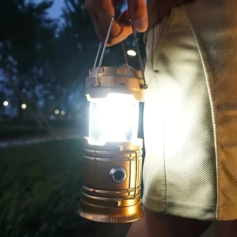 Solar Camping Lamp With Usb Charging - Portable Led Lantern For Outdoor Activities And Emergencies