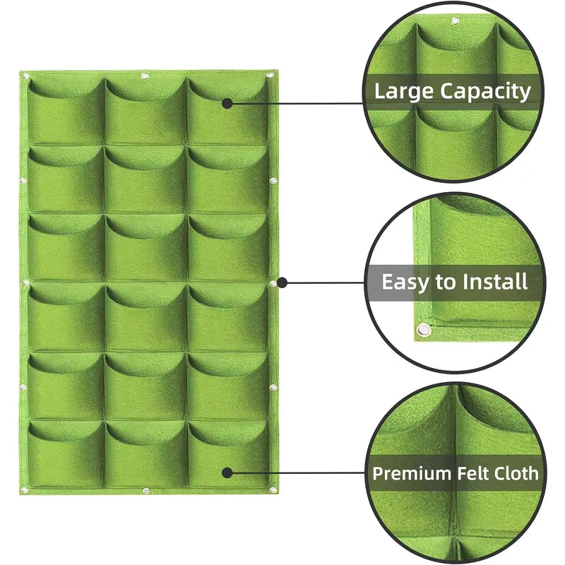 Felt Plant Bag for Vertical Wall Mounting - Three - Dimensional , Non - Woven Plant Bag