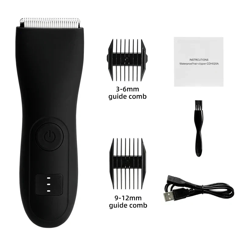 Men's Body Hair Trimmer And Women's Shaver With Bikini Attachment