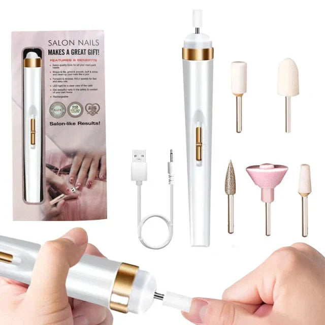 5-in-1 Electric Nail Care Device – Portable Manicure Tool With Led Light