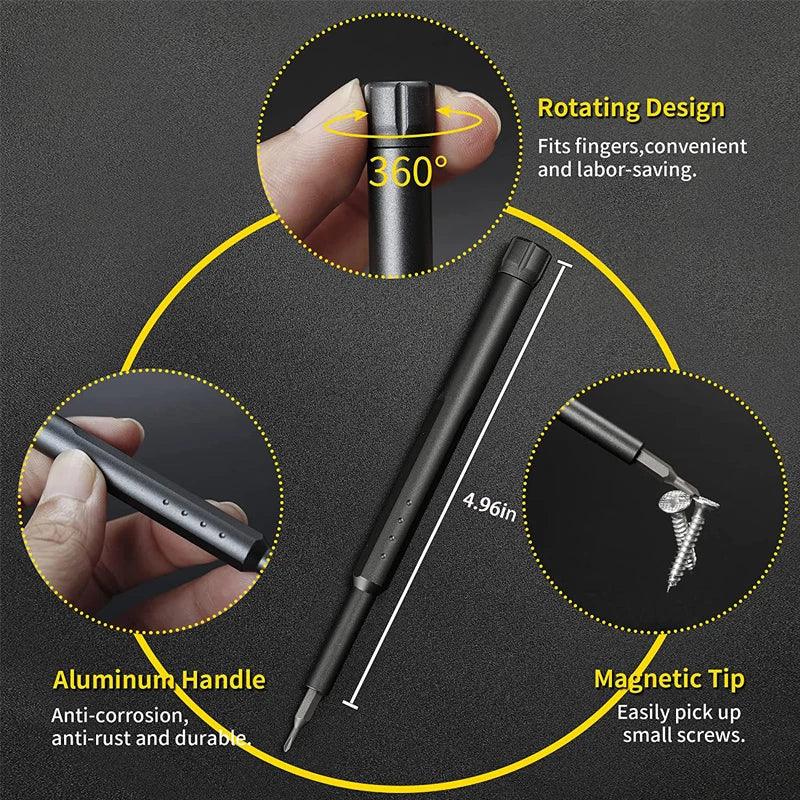 Professional Screwdriver Set with 24 Inserts for Precision Work