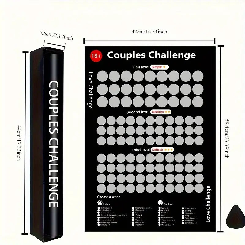 Love Challenge Scratch Cards For Couples