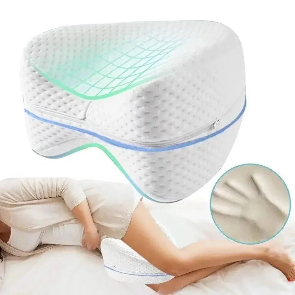 Orthopaedic Knee Cushion for Side Sleepers - Ergonomic Leg Cushion with Memory Foam for Better Sleep